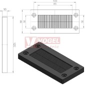 KEL-BES 16 kartáčová kabelová průchodka, černá, výřez 36x86mm (51510)