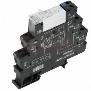 TRS 24VDC 1NO HCP 16A paticové relé TERMSERIE, 1 spínací kontakt, 16A/250VAC AgSnO + w, LED indikace zelená, test. tlač. NE, patice šroubová, š=12,8mm (1479810000)