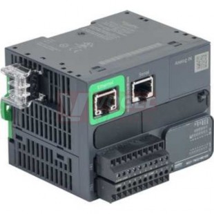 TM221ME16R PLC Modicon M221, 24VDC, 8DI, 8DQ (relé), 1x Ethernet, 1x Sériová linka, 1x miniUSB, slot SD - šroubové svorky