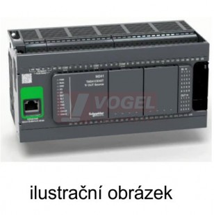TM241CE60U PLC Modicon M241, 24VDC, 60IO (neg.logika), 1x Ethernet, 2x Sériová linka, 1x miniUSB, slot SD