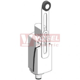 XCKD2145N12 Polohový spínač Universal Osiconcept, kovový, termoplast. páka s kladkou nastav. délka, 1Z+1V, s mžik. funkcí, kabel. vstup 1x 1/2" NPT, IP67