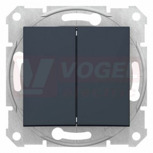 SDN1100170 Ovládač dvojitý tlačítkový, ř. 1/0+1/0, 10A, graphite