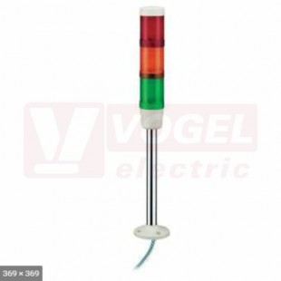 XVMB2RAGHSB Signální sloup 24VAC/DC, žárovka LED BA 15d, RU,OR,ZE bez bzučáku, trvalý svit, AL trubka, montáž horizontální, IP54