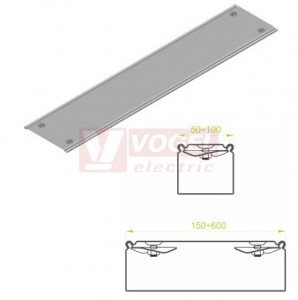 Víko žlabu 200  PZKL200/3, šířka 200mm, provedení se zámkem (6x),  tl. 0,7mm (101620)