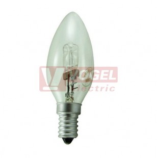 Žárovka E14  52W ECO halogen C35 čirá, svíčka TRIXLINE, 820lm, 2700K, živ.2500h  (náhrada za 70W)