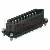 09700202621 Staf konektor 20pin, Z, 10A/25V, vel.16A, Staf 20, pájecí, postříbřený, č. 1-20, 2,5mm2