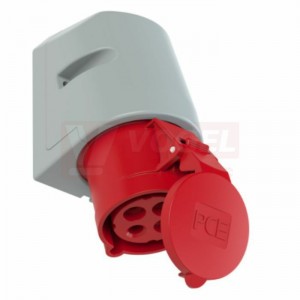 Zásuvka nástěnná 4P  32A 400V IP44 6h PCE 114-6TT, Turbo Twist bezšroubová