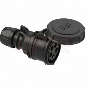 Zásuvka pohyblivá 5P  32A 400V IP67 6h PCE 2252-6, Twist šroubová, černá barva MIDNIGHT