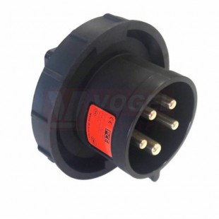 Přívodka vestavná 5P  16A 400V IP67 6h PCE 6152-6x, Twist šroubová, přímá, MIDNIGHT