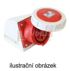 Zásuvka nástěnná 4P  16A 400V IP67 6h PCE 1122-6TT, Turbo Twist bezšroubová