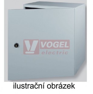 NP66-0505030-V Nástěnná rozváděčová skříň krytí IP66, RAL 7035, venkovní použití, jednokřídlové dveře, V x Š x H 500 x 500 x 300, montážní panel, nerezové provedení, venkovní prášková barva (44150)