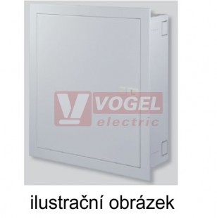 Rozvodnice  72M IP30 3ř RZB-Z-3S72  DISTRIton, zapuštěná/plné plech.dveře bílé RAL9016, svork. PE+N barva RAL9003, materiál ocel-plech