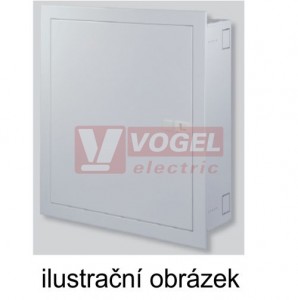 Rozvodnice  72M IP30 3ř RZB-Z-3S72  DISTRIton, zapuštěná/plné plech.dveře bílé RAL9016, svork. PE+N barva RAL9003, materiál ocel-plech