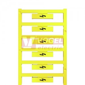 WAD 12 MC B GE/SW krycí štítek s potiskem, znak blesku, žlutý, v36,2mm x š11,9mm (2445090000)