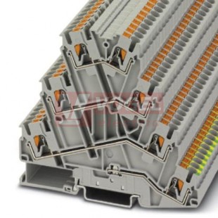 PT 2,5-PE/3L Motorová svorkovnice, 3-patrová, běžová, pružinová, včetně PE svorky na DIN lištu, š=5,2mm (3210542)