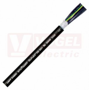 Ölflex FD 891 300/500V 12G  1,0 kabel vysoce flexibilní do energet.řetězů, černý vnější plášť z PVC, černé čísl.žíly se zl/žl, s certifikací UL/CSA AWM (1026131)