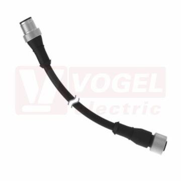 MQDEC-402SS-PUR kabel propojovací PUR, zásuvka M12 přímá 4pin, 0,6 m (3081296)
