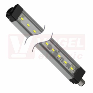 WLS28-2XW430XPWMQ osvětlení pracovní plochy 12-30V DC, barva světla bílá, stmívatelná, 1200lumen, 6500K, difuzor polykarbonát čirý, konektor M12/4pin, tělo hliník, rozměr 468x28x20,9mm, IP50 (3090463)