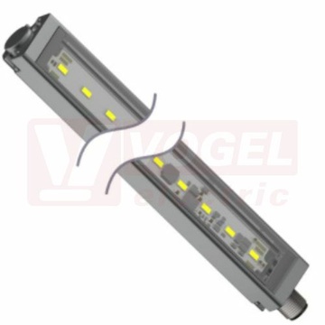 WLS28-2XW570SPWMQ osvětlení pracovní plochy 12-30V DC, barva světla bílá, stmívatelná, 1600lumen, 6500K, difuzor polykarbonát čirý, konektor M12/4pin, tělo hliník, rozměr 608x28x20,9mm, IP65/67/69 (3090472)