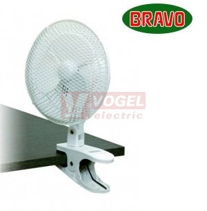 Ventilátor s klipsnou, 20cm, 230V/16W, bílý, 2 rychlosti (B-4271/B-4672)