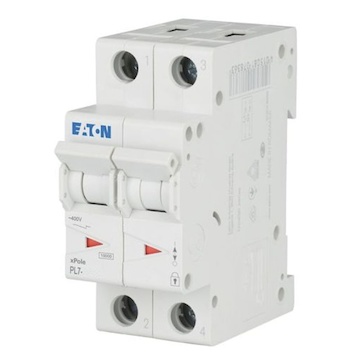 Jistič 2P 20A D PL7-D20/2 10kA Eaton (263382)
