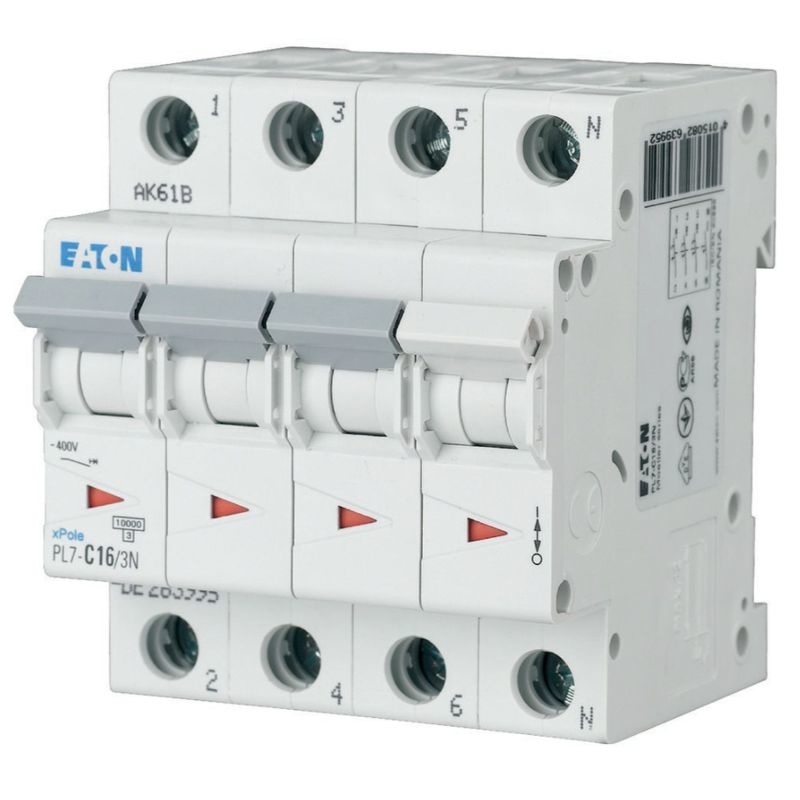 Jistič 3P+N 13A C PL7-C13/3N 10kA Eaton (263994)