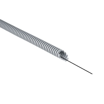 Chránička 16 TG121625T, 320N, šedá RAL 7035, s protahovacím drátem, ohebná, s halogenem, PVC, UV stabilní (role 25m) (TC121625T)