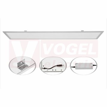 Svítidlo LED panel 45W (LED-GPL44/B-45) 216x LED SMD2835, 4300lm, 4000K bílá, hliníkový rám, vyzař.úhel 140°, IP20, živ. 30 000h., rozměr 29,5x119,5x0,9cm