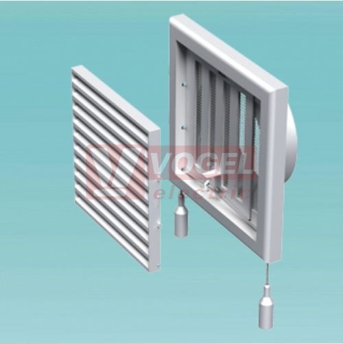 Mřížka VENTS MV 120 VRs 187x187mm s regulací a nástavcem (1009708)