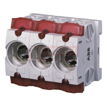 Držák pojistek ISS 16/3 3 pojistkový pro pojistky D01 do 16A (2CDE113001R1902)