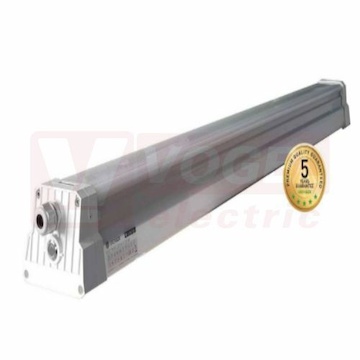 Svítidlo LED průmyslové 55W (DUST PROFI LED MILK 120 NW EMERGENCY), šedé, 6000lm, 4000K neutrální bílá, IP66, IK08, živ. 50 000h, Emergency - 10W, 1000lm, 1,5h, baterie Li-ion 12V 2000mAh, rozměr švh 1200x109x86mm (GXWP391)