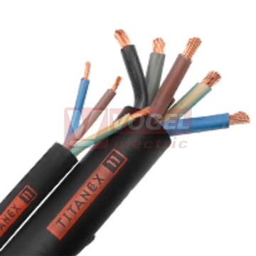 H07RN-F 5G 10 kabel pryžový (ZŽ,M,H,Č,Š) TITANEX