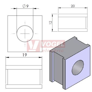 QT 9 průchodková vložka 9-10mm, šedá (42509)