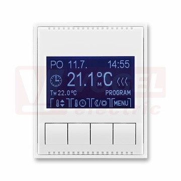3292E-A10301 03 Termostat univerzální programovatelný (ovládací jednotka); bílá/bílá - Element, Time (Arbo)