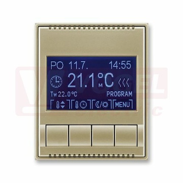 3292E-A10301 33 Termostat univerzální programovatelný (ovládací jednotka); šampaňská - Element, Time (Arbo)