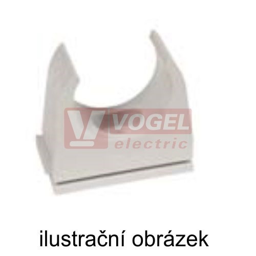 Příchytka PLAST 25 5325 HB, bílá RAL9003, pro trubku 1525