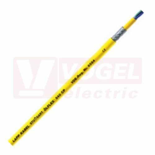 Ölflex 540 CP 300/500V 5G 0,75 kabel stíněný s registrací VDE, žlutý vnější plášť z PUR, pro použití v obzvlášť drsných podmínkách, izolace žil z TPE, barevné žíly se zl/žl (00127553)