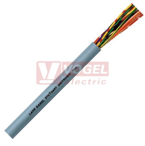 Unitronic 100 7x0,14mm2 kabel datový robustní flexibilní, s barevným značením žil se ze/žl, plášť PVC šedý (28014)