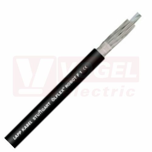 Ölflex ROBOT F1 4x 0,34 kabel pro robotiku, pro torzní namáhání a stáčení do zkrutu, černý vnější plášť z PUR, barevné žíly bez zl/žl, certifikovaný UL/cUL AWM (0029596)