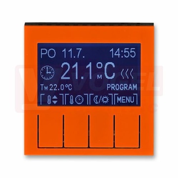 3292H-A10301 66 Termostat univerzální programovatelný (ovládací jednotka); oranžová/kouř. černá - Levit, Levit M
