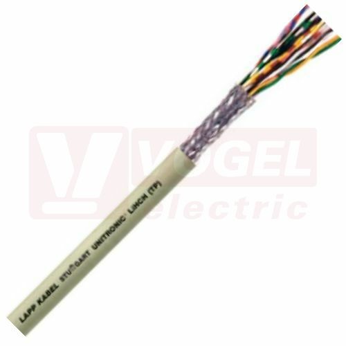 Unitronic LiHCH (TP) 4x2x0,75mm2 kabel datový párový stíněný, bezhalogenový, barevné značení žil podle DIN 47100, šedý vnější plášť RAL7032 (0038704)
