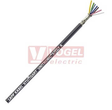 Unitronic LiYCY UL/CSA 5x0,25mm2, AWG 24/7 kabel datový stíněný s barevným značením žil podle DIN 47100, aprobace UL/CSA, plášť PVC tm.šedý (44655)