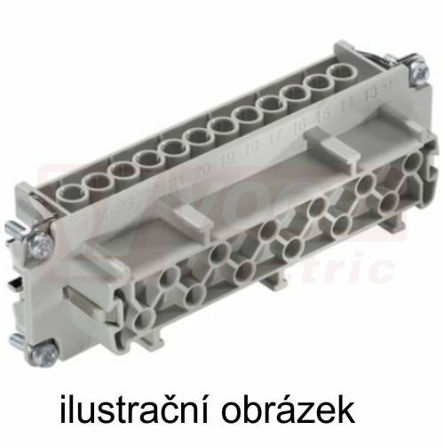 Konektor 24pin Z 16A/500V H-BE 24 BS, šroubový, č.25-48 (10205100)