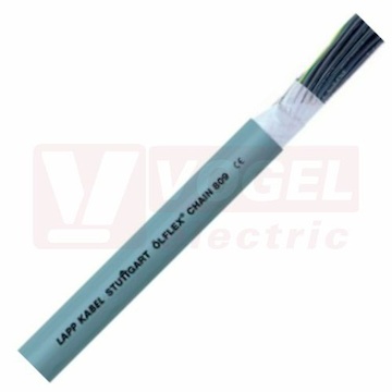Ölflex CHAIN 809 300/500V 7G 0,5 ovládací kabel do energet.řetězů, vysoce flexibilní, šedý vnější plášť z PVC, černé čísl.žíly se zl/žl, cert. UL/cUL AWM (1026704)