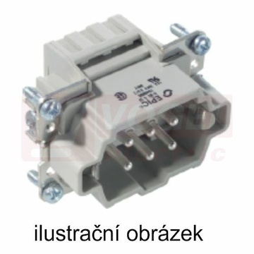 Konektor 6pin Z 16A/500V, pružinové připojení, 0,5-2,5mm2, č.1-6, H-BE 6 (10400000)