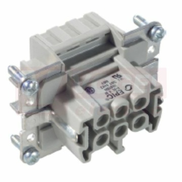 Konektor 6pin Z 16A/500V, pružinové připojení, 0,5-2,5mm2, č.1-6, H-BE 6 BF (10401000)