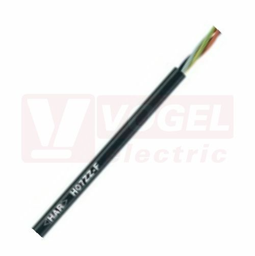 H07ZZ-F 4G 2,5 450/750V kabel pryžový, bez halogenů, pro drsné provozní podmínky, barevné žíly se zl/žl (1600821)