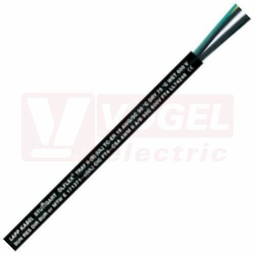 Ölflex Tray II 0,6/1kV 12G 1,0 ovládací kabel, černý vnější plášť z PVC,odolný proti zkrutu v kabel.smyčkách, černé čísl.žíly se zl/žl, certifikovaný (221812)