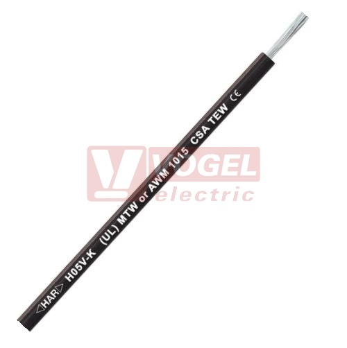 H07V-K 1x16AWG (1,5mm2) černý, vodič jednožilový Cu, MULTI-STANDARD SC 2.1 aprobace UL (MTW), CSA (TEW), HAR (4160401)