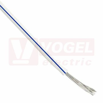 H07V-K 1x14AWG (2,5mm2) bílý s modrým pruhem, vodič jednožilový PVC, MULTI-STANDARD SC 2.1, aprobace CE / CSA / HAR / RU / UL / EAC / Fire (karton 900m) (4160544K)